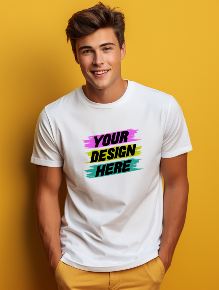 AI generated Editable tshirt mockup PSD template
