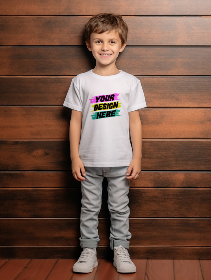 AI generated Editable tshirt mockup PSD template