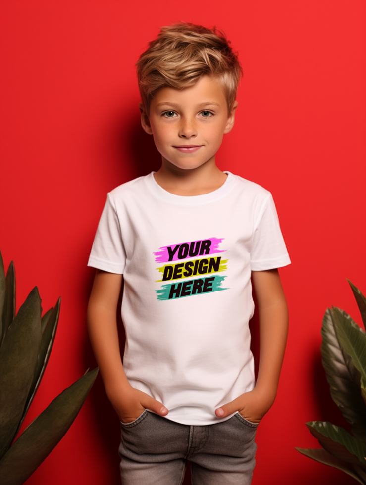 AI generated Editable tshirt mockup PSD template
