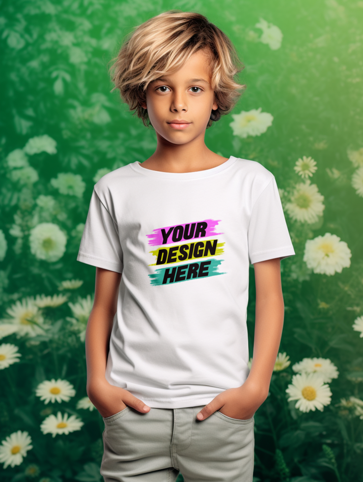 AI generated Editable tshirt mockup PSD template