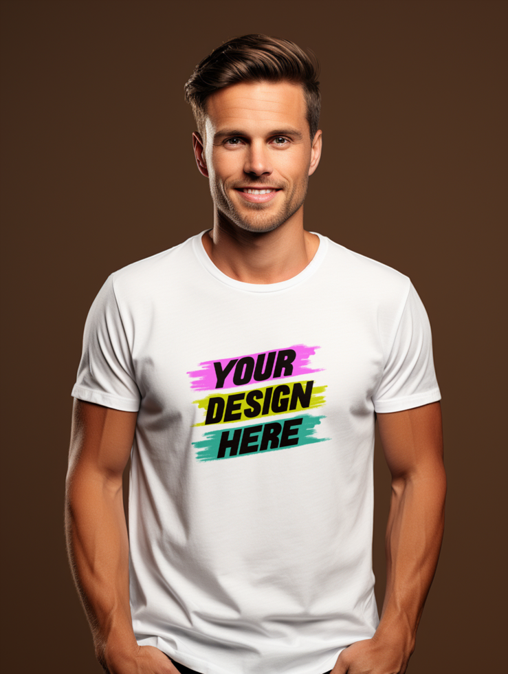 AI generated Editable tshirt mockup PSD template
