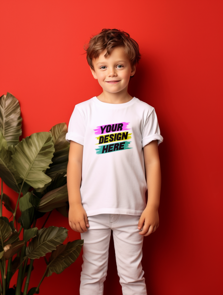 AI generated Editable tshirt mockup PSD template