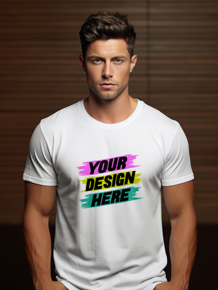 AI generated Editable tshirt mockup PSD template