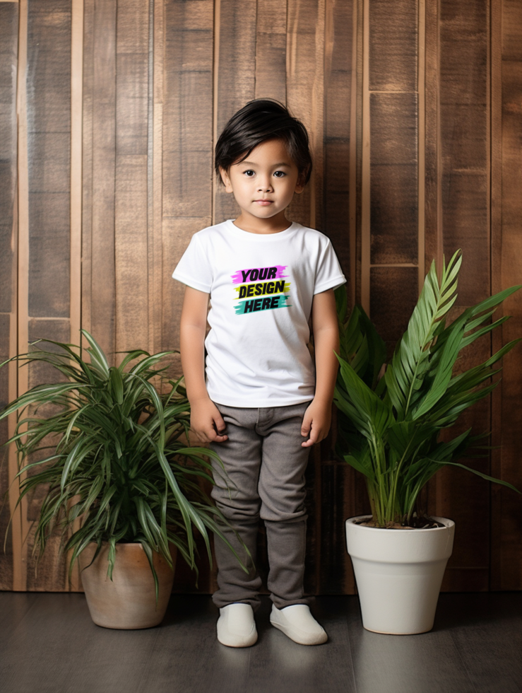 AI generated Editable tshirt mockup PSD template