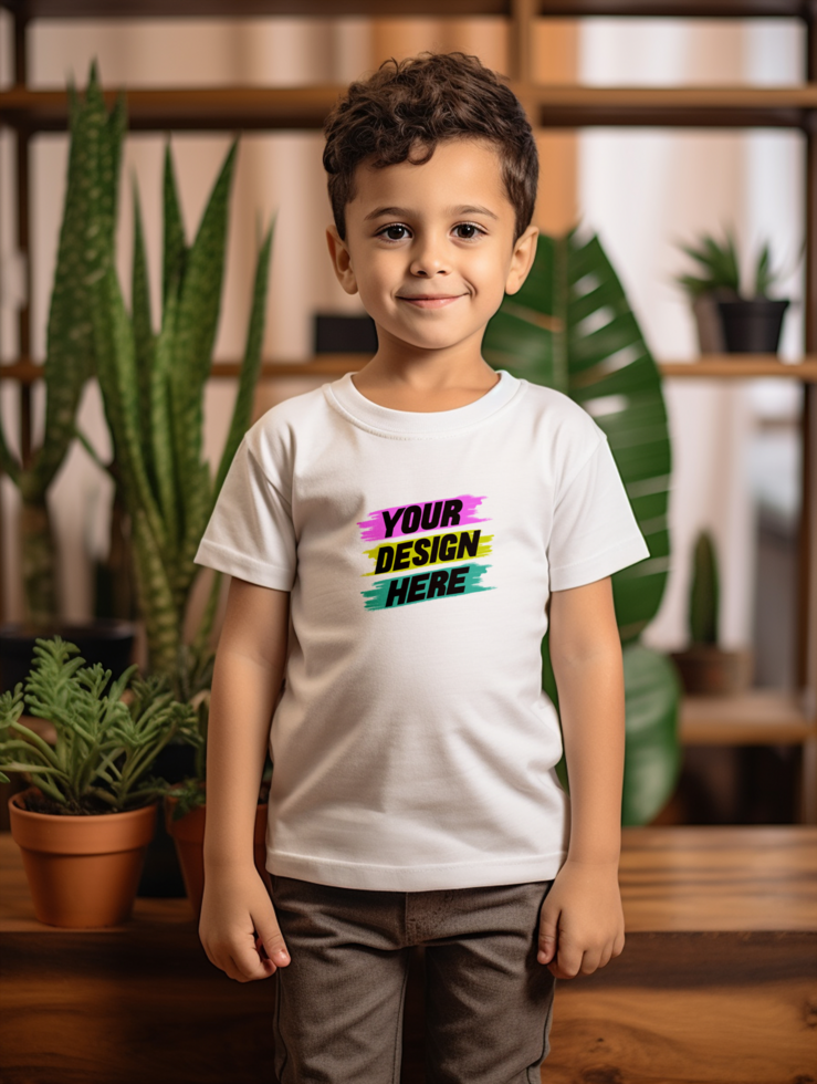 AI generated Editable tshirt mockup PSD template