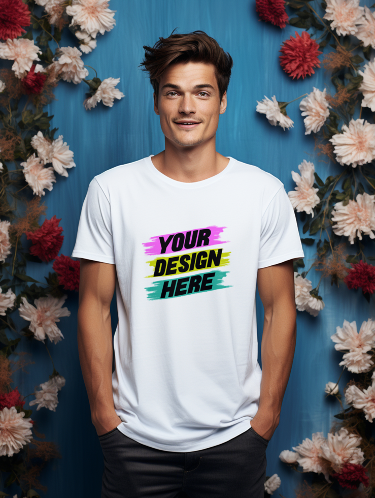 AI generated Editable tshirt mockup PSD template