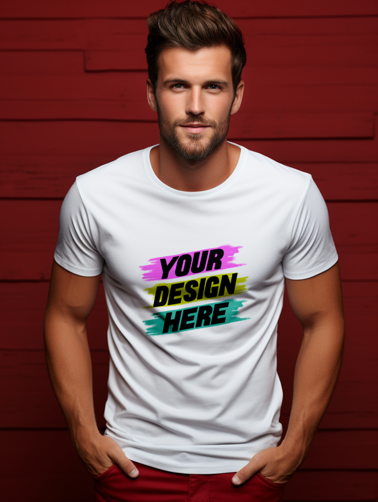 AI generated Editable tshirt mockup PSD template