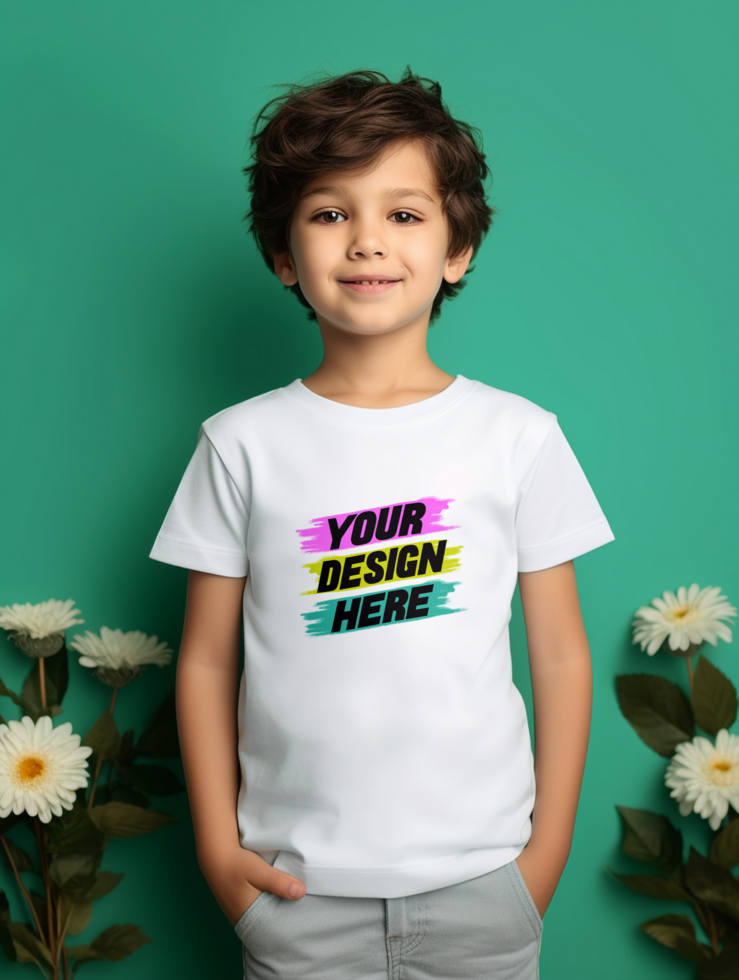 AI generated Editable tshirt mockup PSD template