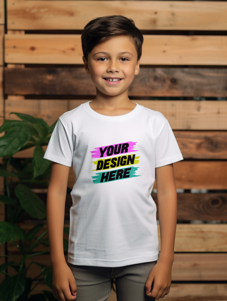 AI generated Editable tshirt mockup PSD template