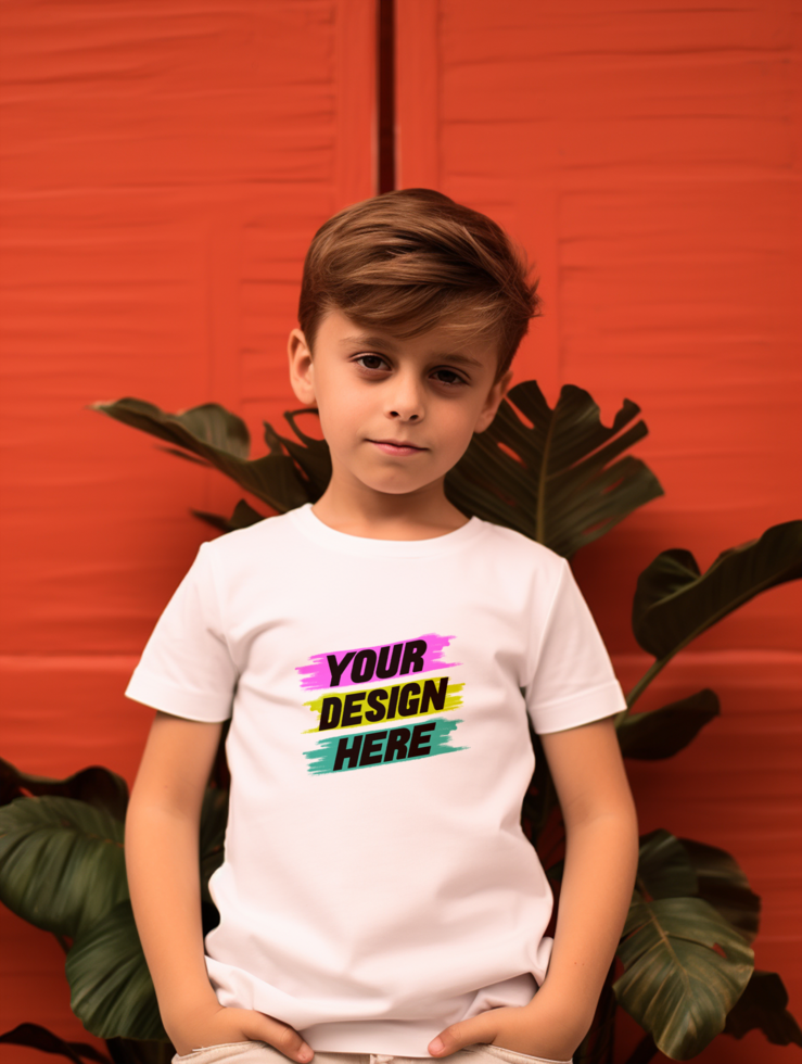 AI generated Editable tshirt mockup PSD template