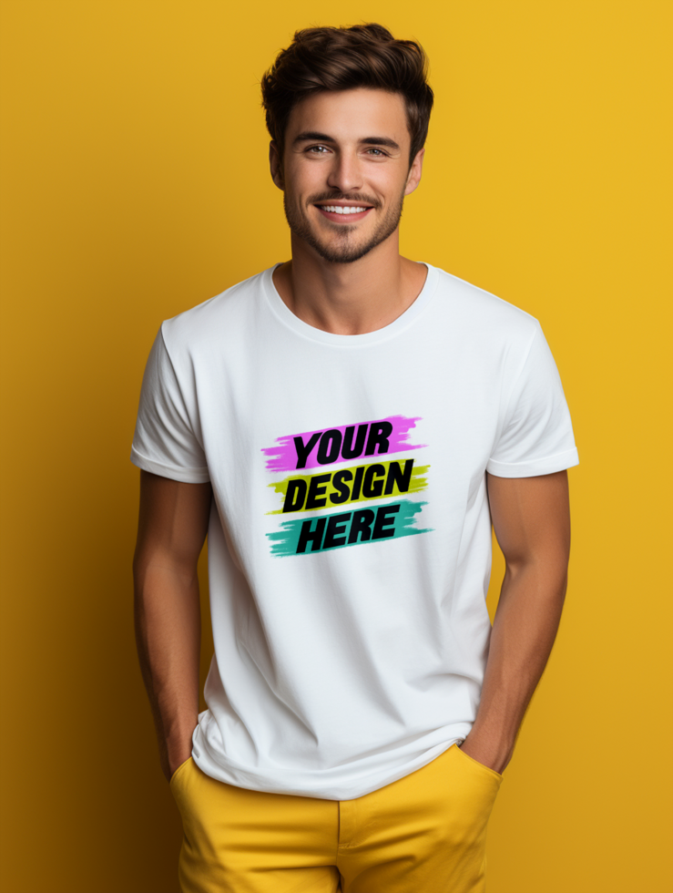 AI generated Editable tshirt mockup PSD template