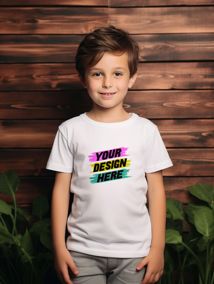 AI generated Editable tshirt mockup PSD template