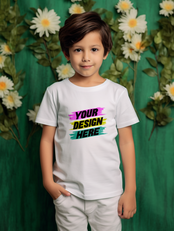 AI generated Editable tshirt mockup PSD template