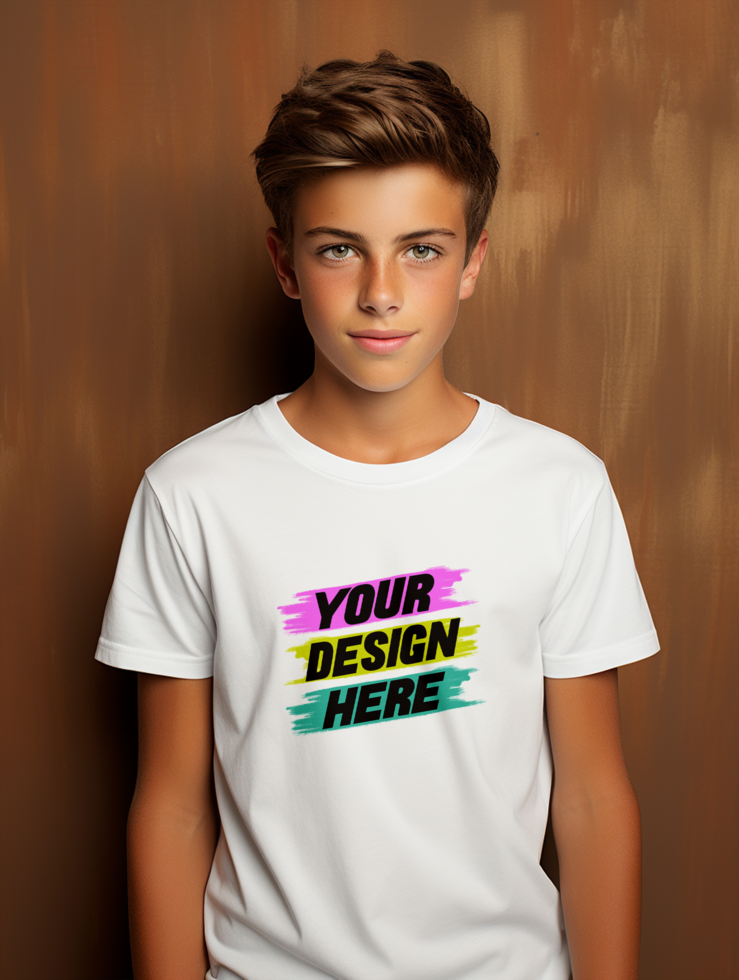 AI generated Editable tshirt mockup PSD template