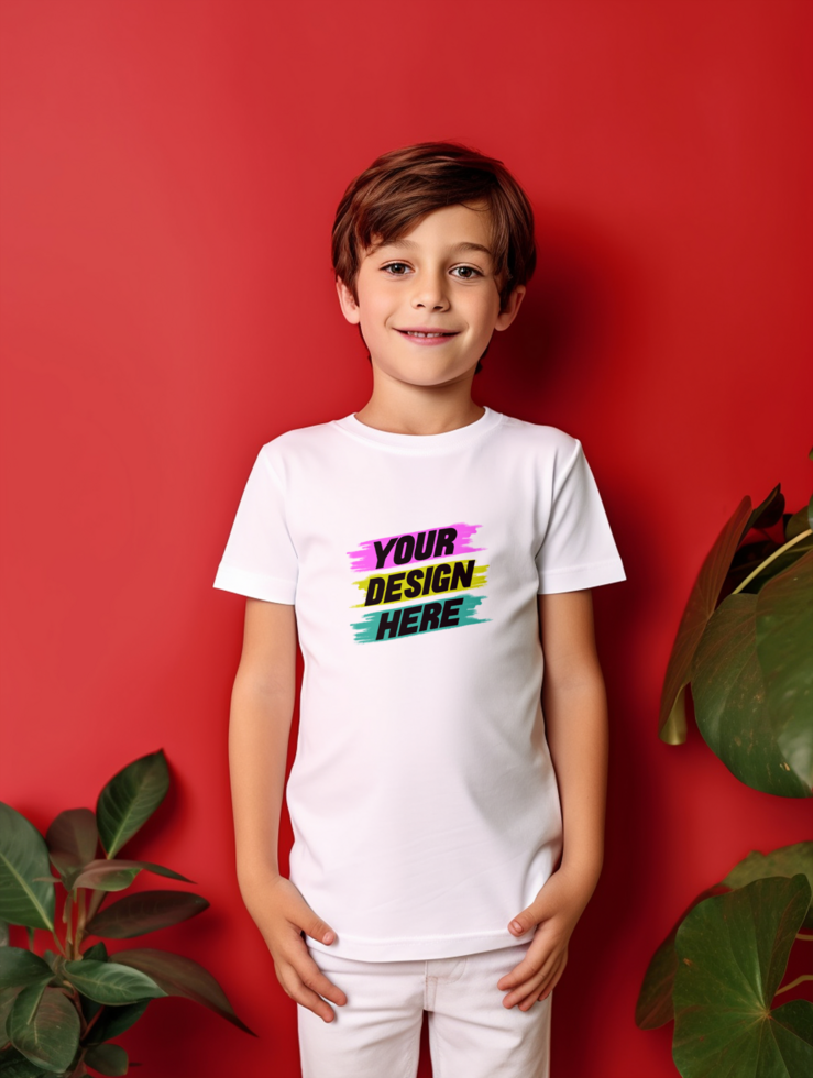 AI generated Editable tshirt mockup PSD template