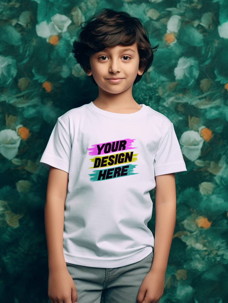 AI generated Editable tshirt mockup PSD template