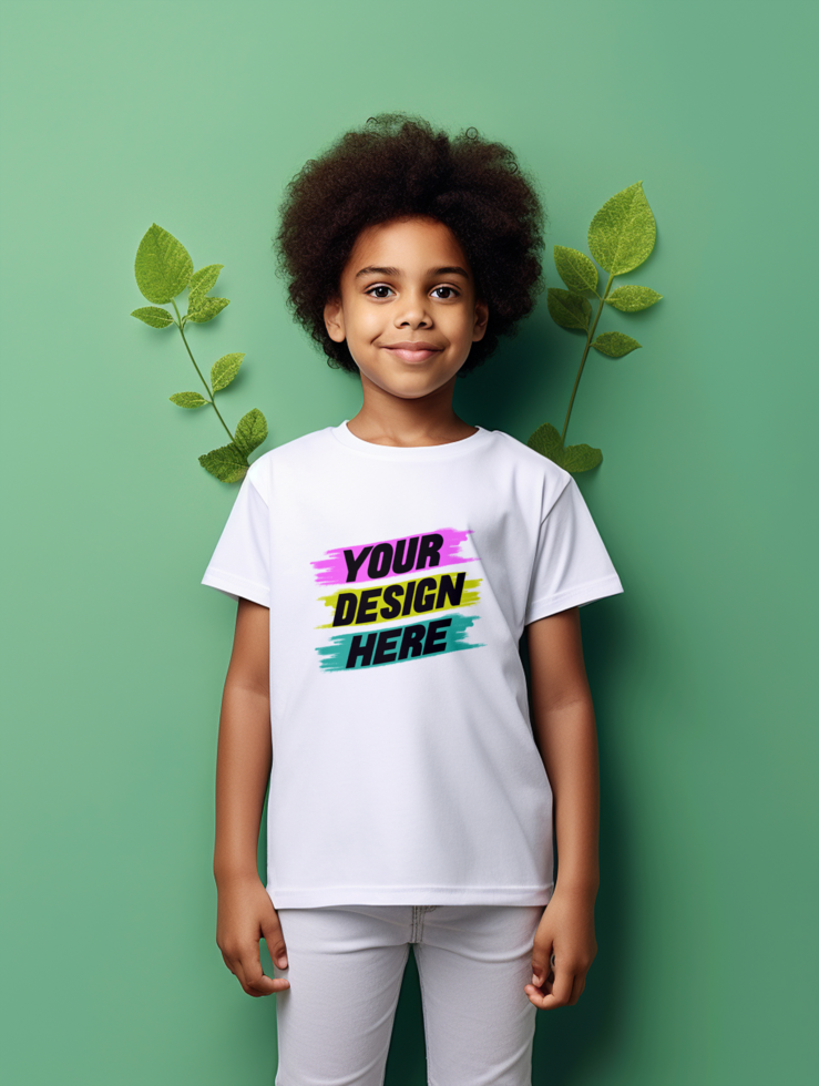 AI generated Editable tshirt mockup PSD template