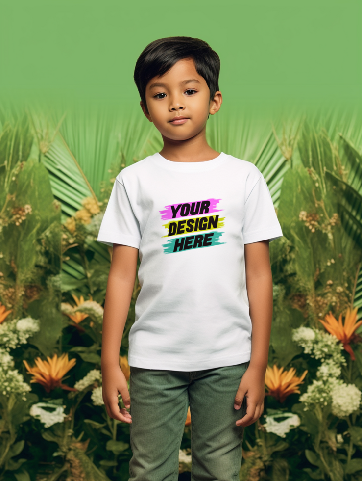 AI generated Editable tshirt mockup PSD template