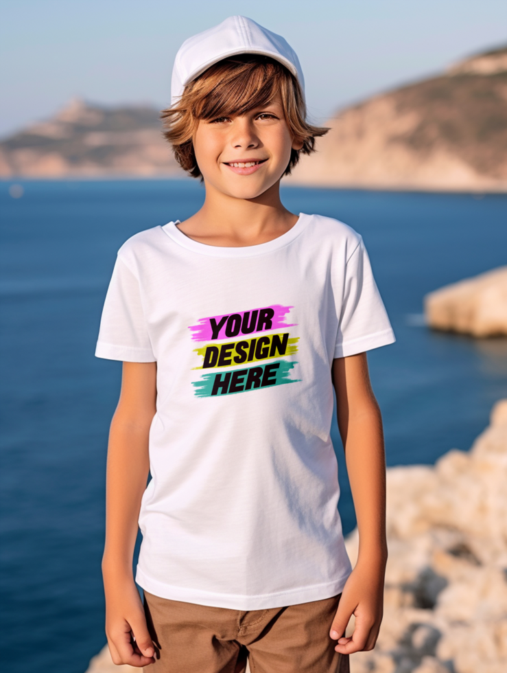 AI generated Editable tshirt mockup PSD template