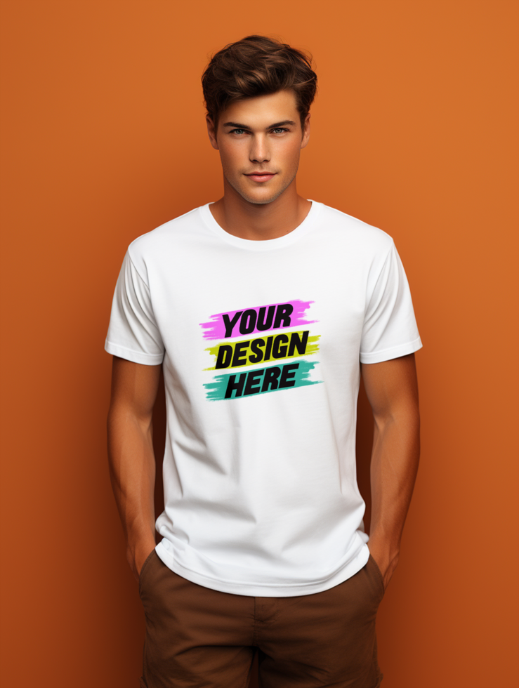 AI generated Editable tshirt mockup PSD template