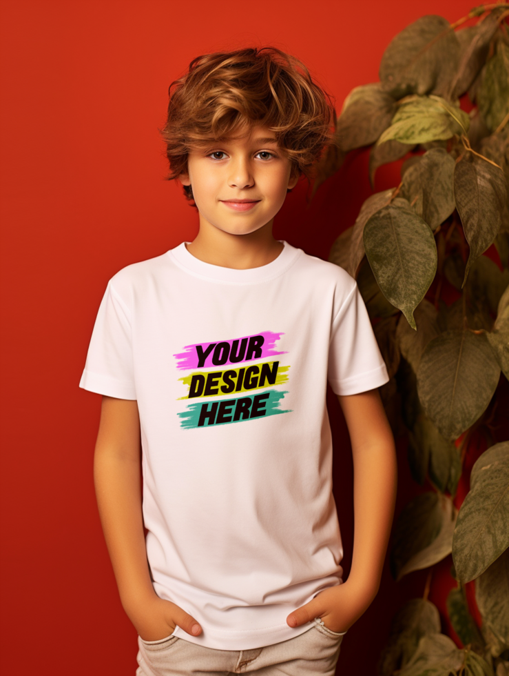 AI generated Editable tshirt mockup PSD template