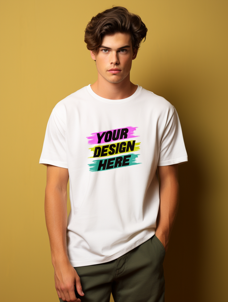 AI generated Editable tshirt mockup PSD template