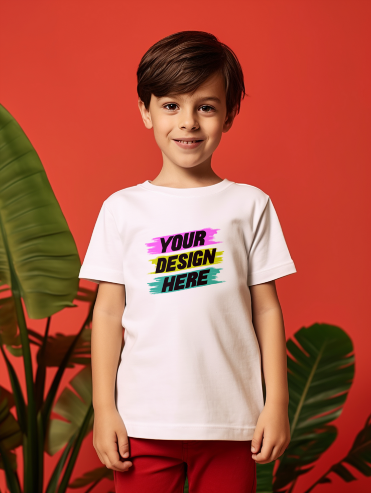 AI generated Editable tshirt mockup PSD template