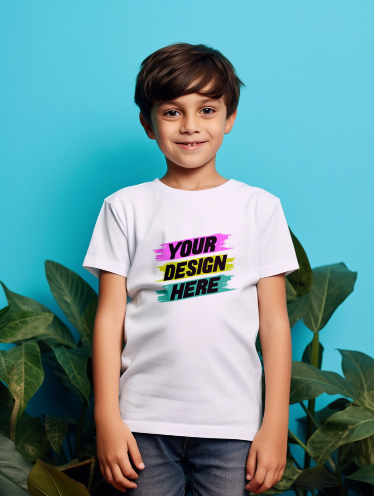 AI generated Editable tshirt mockup PSD template