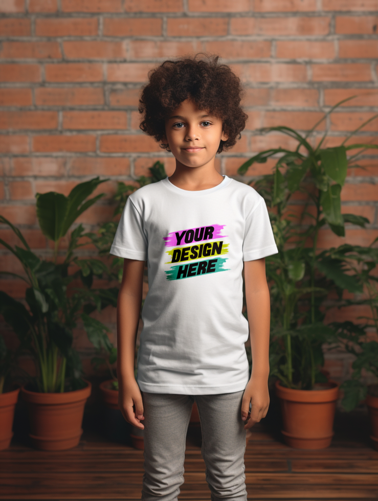 AI generated Editable tshirt mockup PSD template