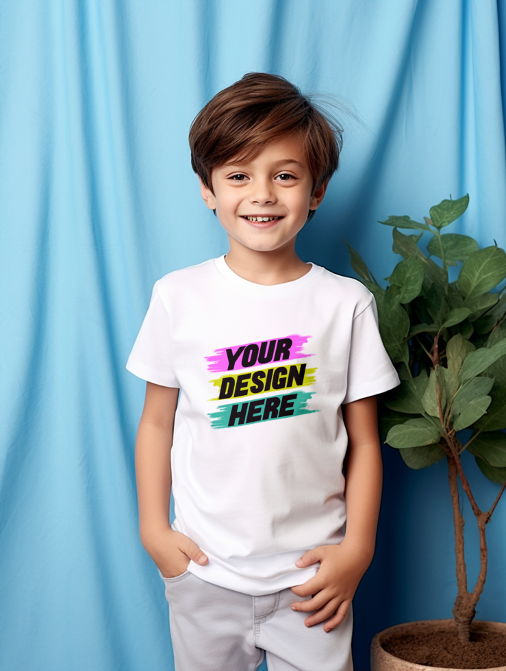 AI generated Editable tshirt mockup PSD template