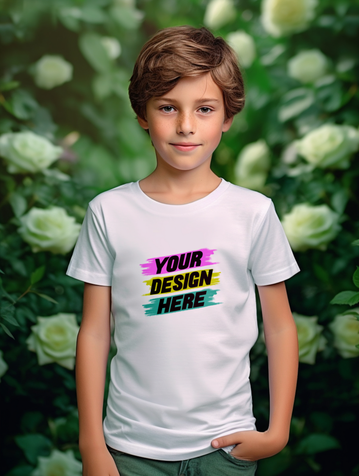 AI generated Editable tshirt mockup PSD template