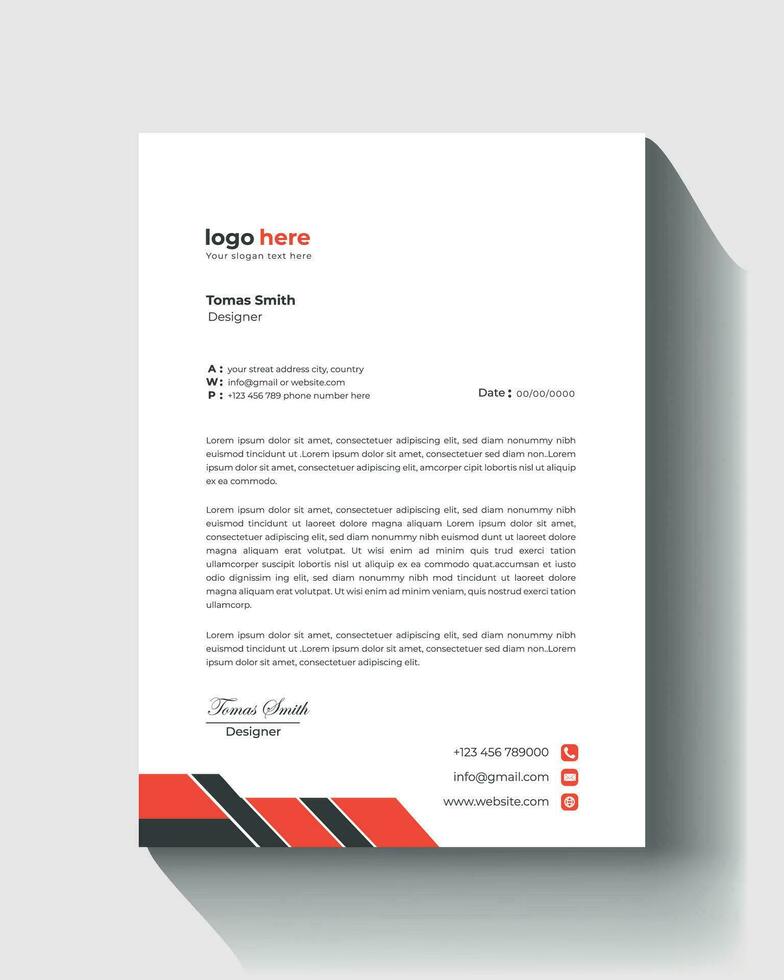 vector creative modern business professional letterhead template