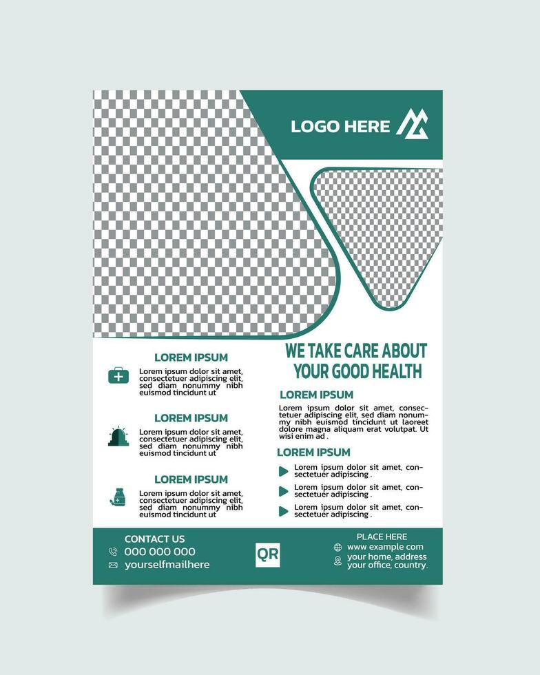 Healthcare flyer collection, medical flyer template, healthcare flyer leaflet vector