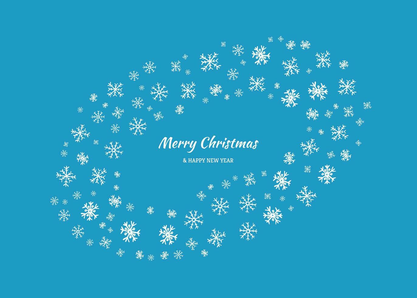 Merry Christmas background with snowflakes vector