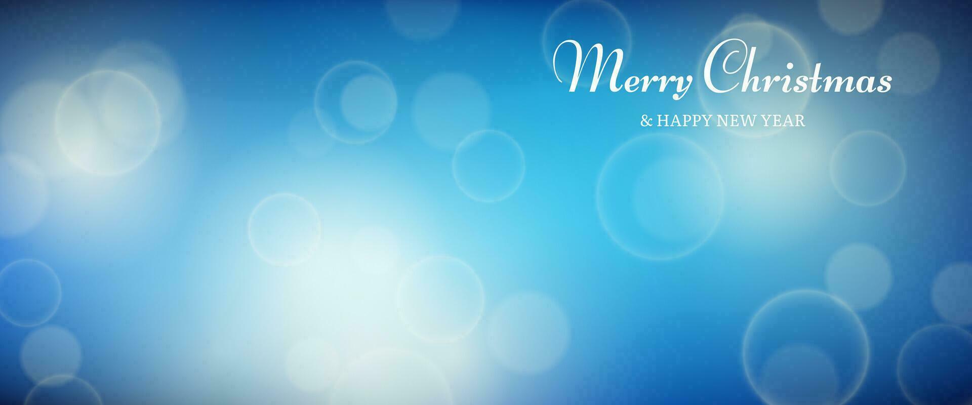 Bokeh background with New Year inscription vector