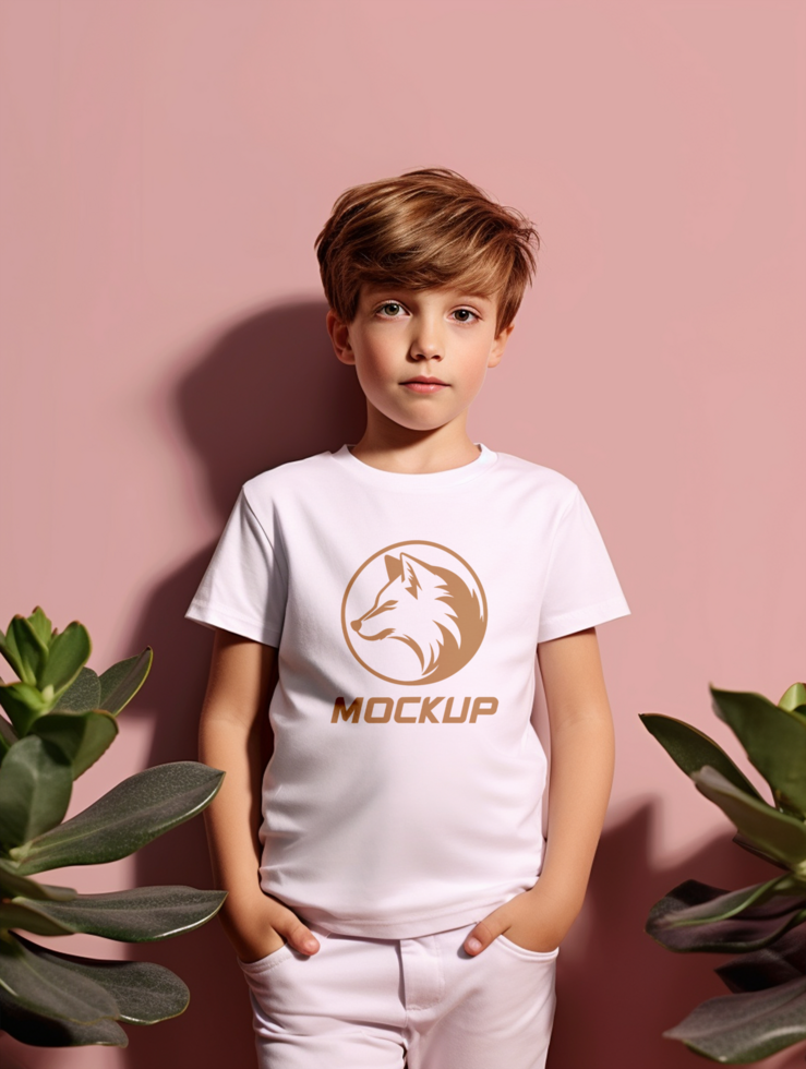 AI generated Editable tshirt mockup PSD template