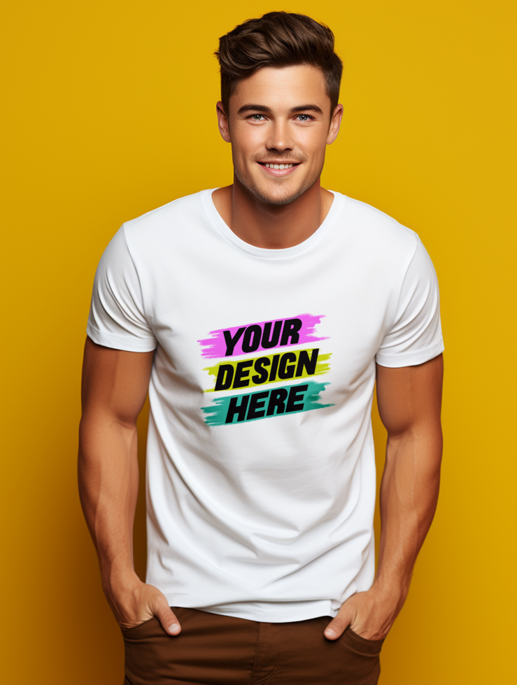 AI generated Editable tshirt mockup PSD template