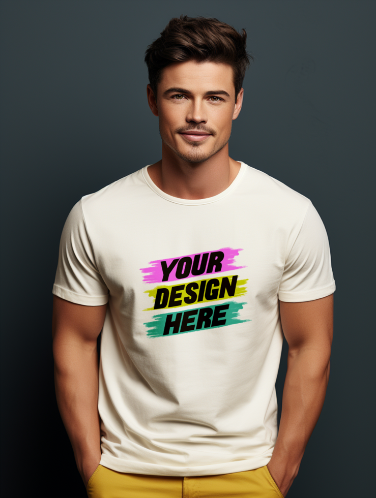 AI generated Editable tshirt mockup PSD template