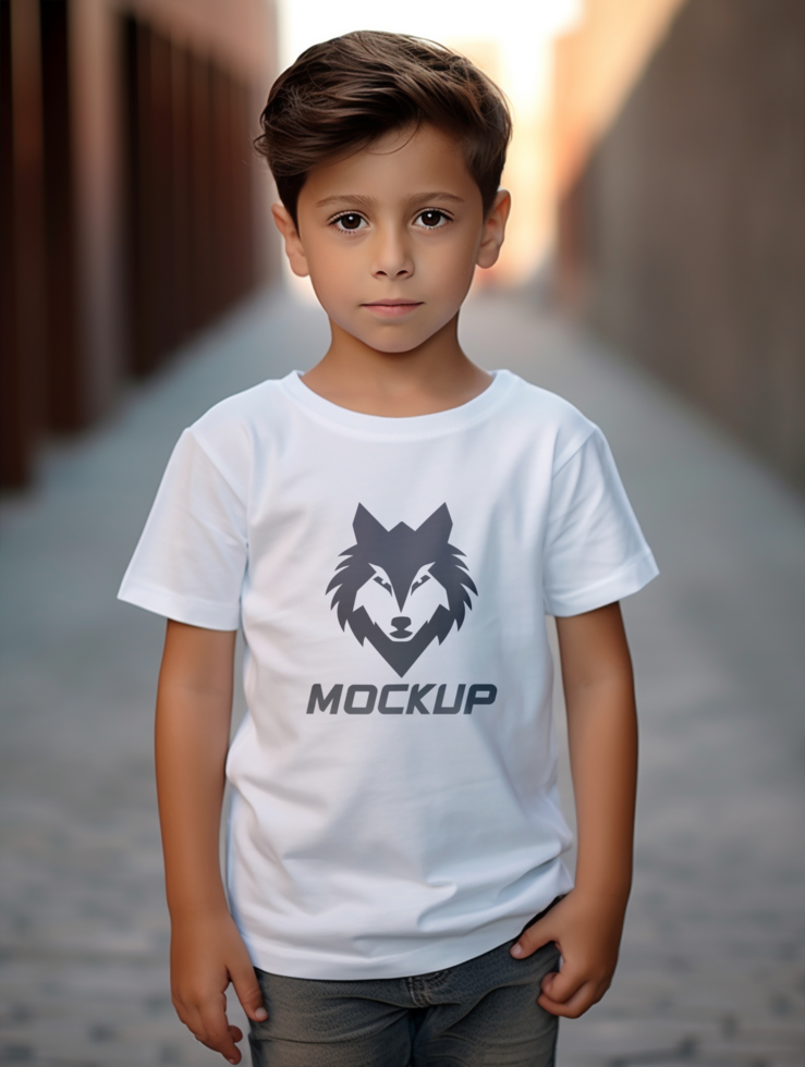 AI generated Editable tshirt mockup PSD template