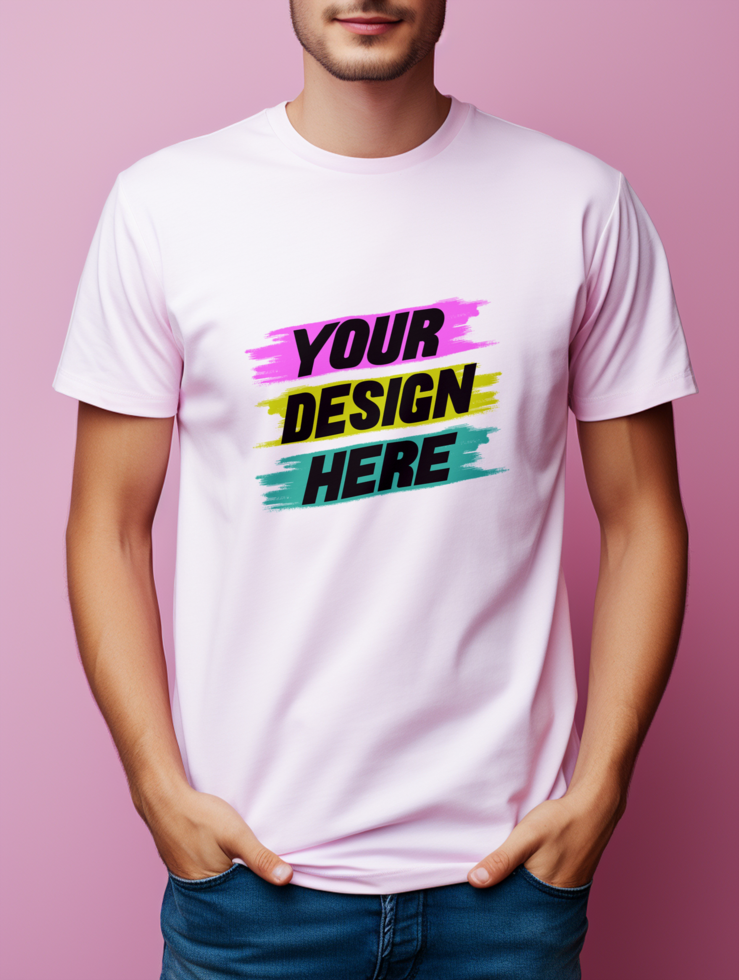 AI generated T-shirt mockup design PSD template