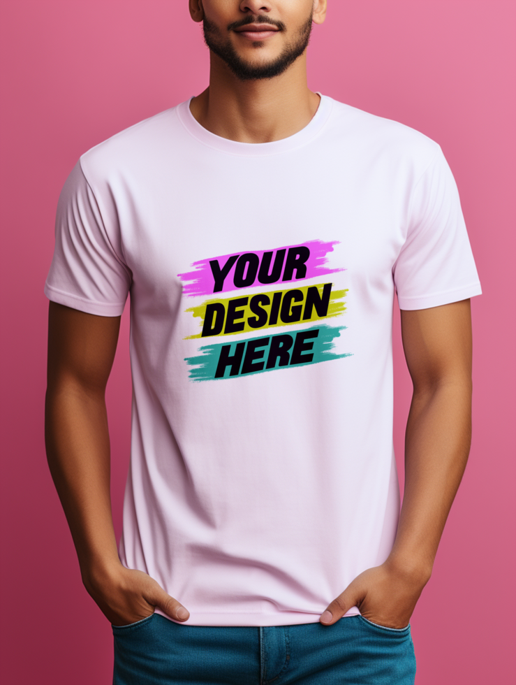 AI generated T-shirt mockup design PSD template