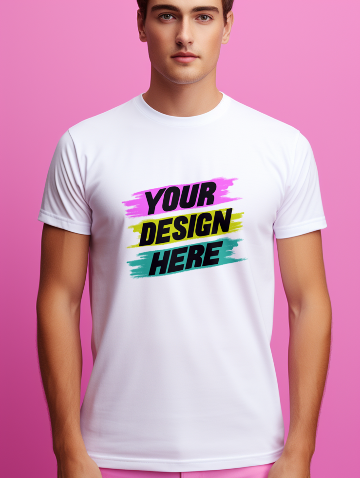 AI generated T-shirt mockup design PSD template
