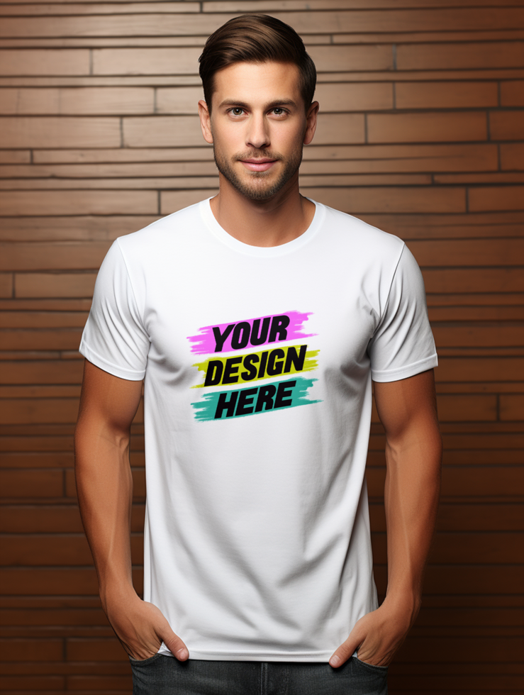 AI generated Editable tshirt mockup PSD template