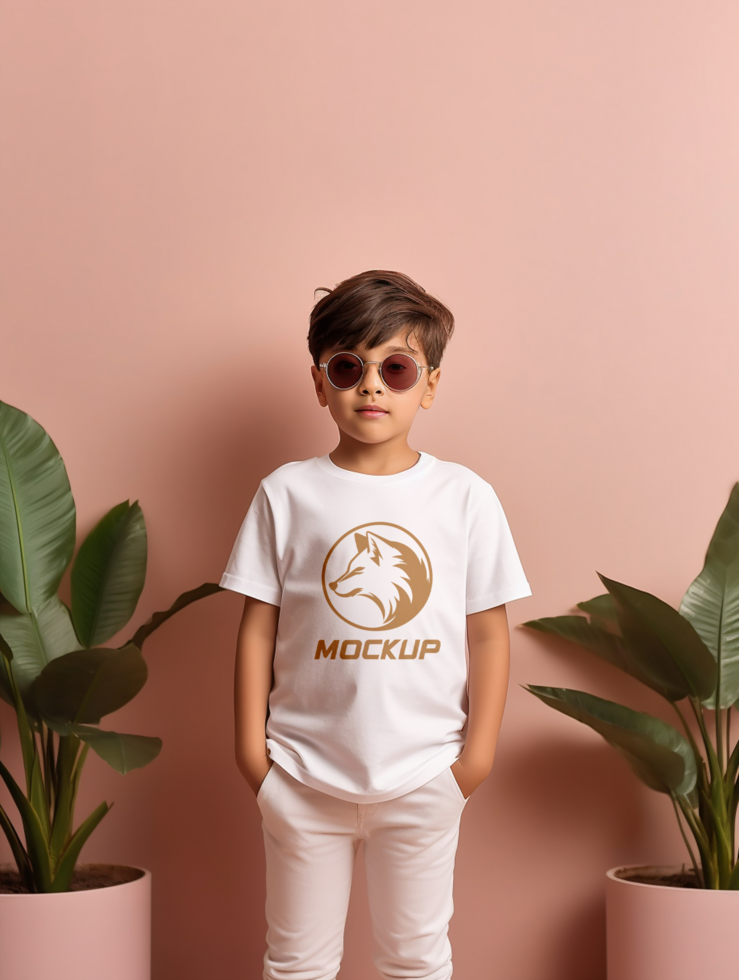 AI generated Editable tshirt mockup PSD template