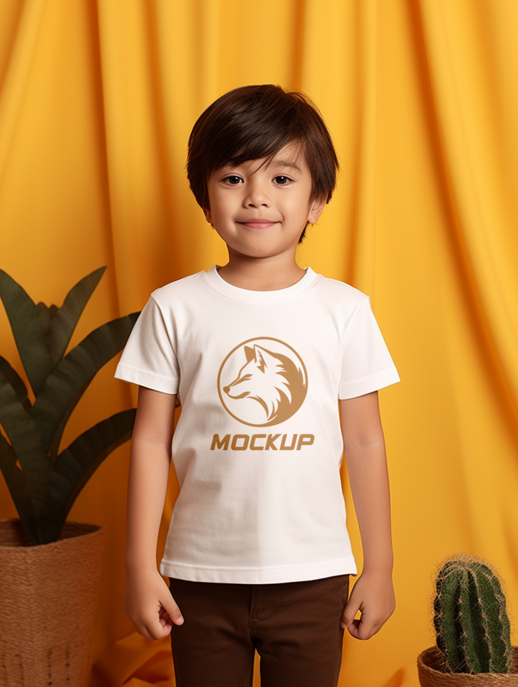 AI generated Editable tshirt mockup PSD template