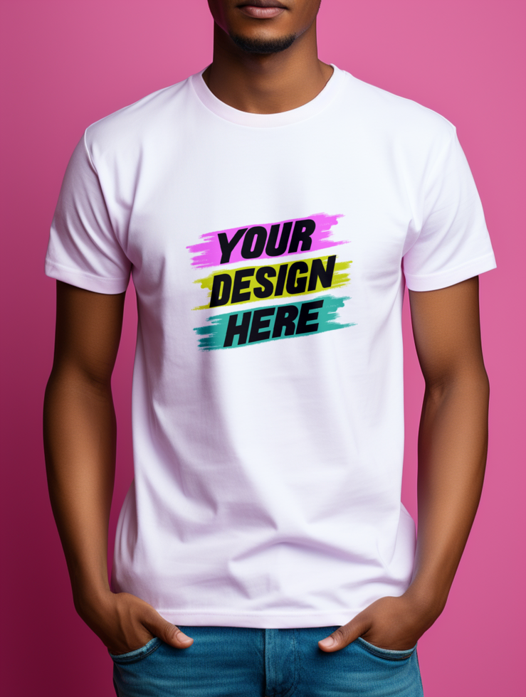 AI generated T-shirt mockup design PSD template