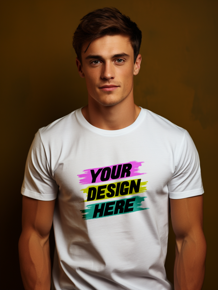 AI generated T-shirt mockup design PSD template
