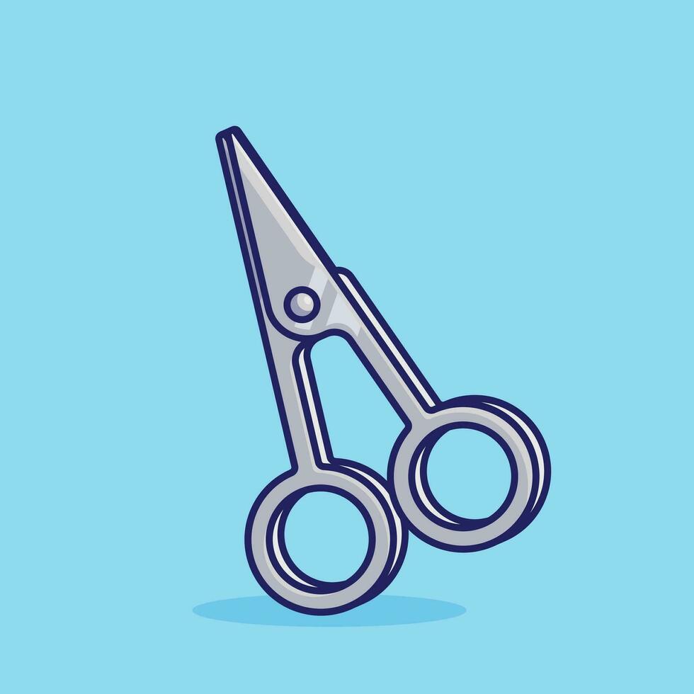 Iron scissors simple cartoon vector illustration carpentry tools concept icon isolated