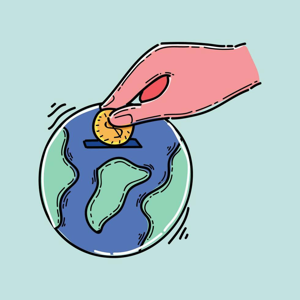 economía mundo clipart ilustración diseño vector