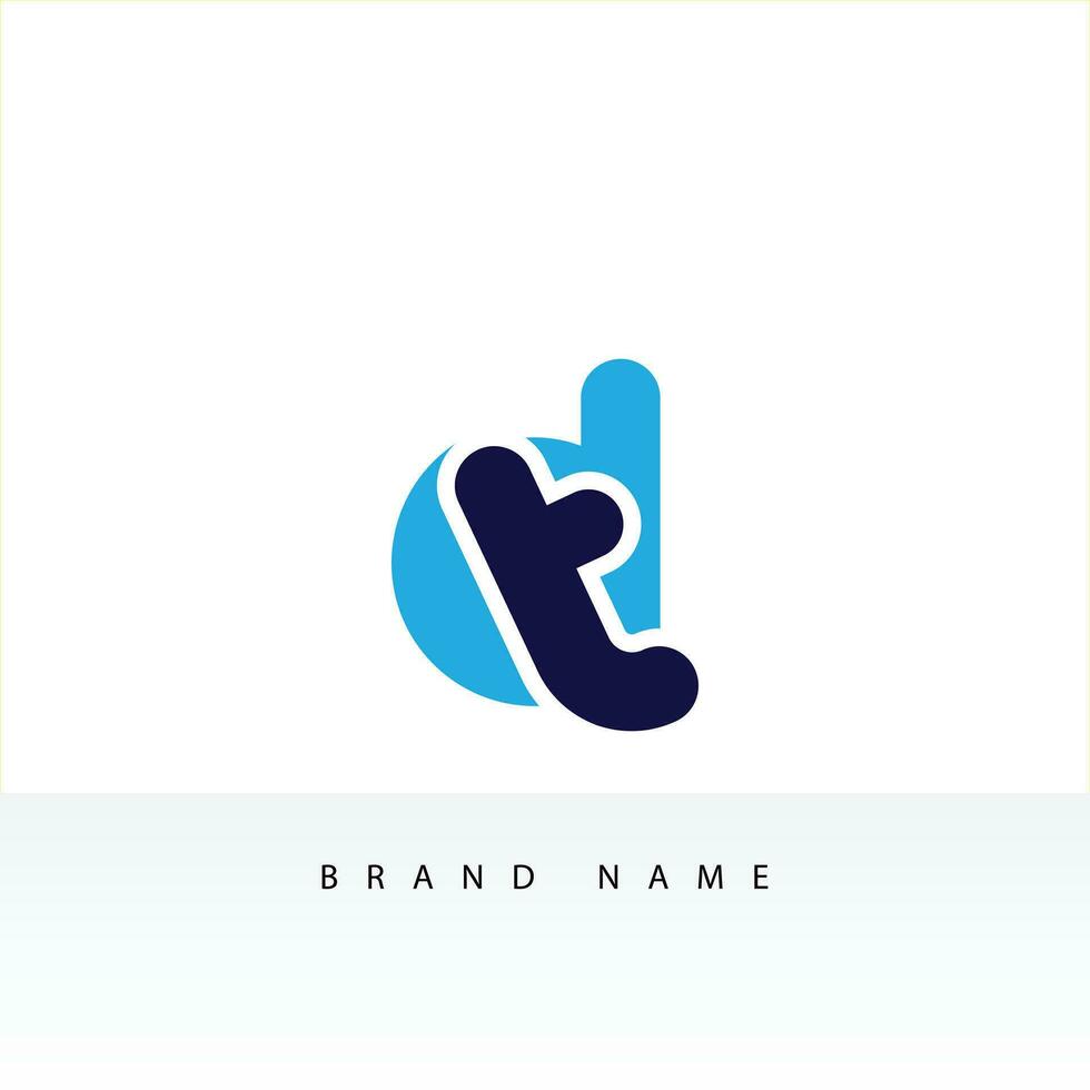 DT logo design. Initial letter DT logo design. DT logo monogram design vector template.